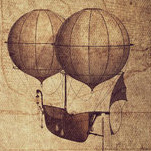image of flying machines from Leonardo da Vinci's notebooks