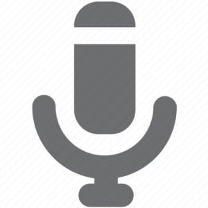 audio record icon with a microphone
